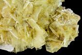 Yellow Barite Crystal Cluster - Peru #169087-1